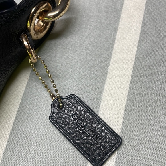 Black leather coach bag. - Picture 7 of 7